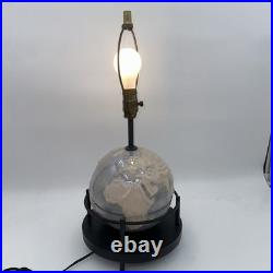 Rare 1951 Aladdin Alacite World Globe Glass G348 Electric Lamp Vintage 21 Tall