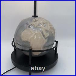 Rare 1951 Aladdin Alacite World Globe Glass G348 Electric Lamp Vintage 21 Tall