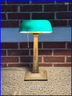 Rare Aladdin Art Deco 1918-1920 Bankers Desk Lamp- Rewired- Original Label