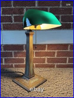 Rare Aladdin Art Deco 1918-1920 Bankers Desk Lamp- Rewired- Original Label