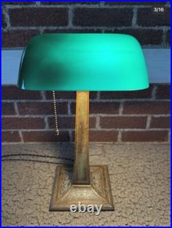 Rare Aladdin Art Deco 1918-1920 Bankers Desk Lamp- Rewired- Original Label