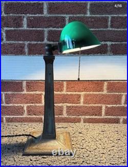 Rare Aladdin Art Deco 1918-1920 Bankers Desk Lamp- Rewired- Original Label