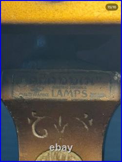 Rare Aladdin Art Deco 1918-1920 Bankers Desk Lamp- Rewired- Original Label