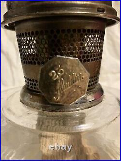 Rare Aladdin Clear Lincoln Drape Kerosene Shelf Lamp