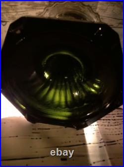 Rare! Aladdin Corinthian Clear Over Black Kerosene Lamp. N Chips Or Cracks