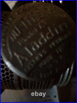 Rare! Aladdin Corinthian Clear Over Black Kerosene Lamp. N Chips Or Cracks