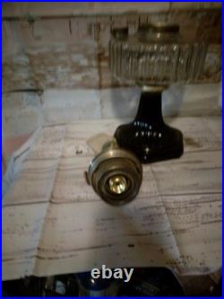 Rare! Aladdin Corinthian Clear Over Black Kerosene Lamp. N Chips Or Cracks