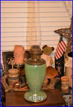 Rare Aladdin Model #12 Green Venetian Variegated Art Craft #1243 Vase Lamp 1931