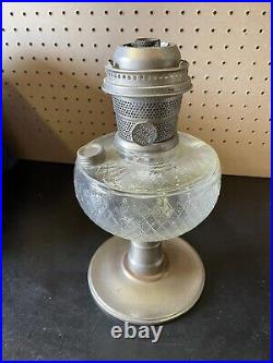 Rare Aladdin Railroad Pedestal Kerosene Lamp Lantern Model C Burner Glass Globe