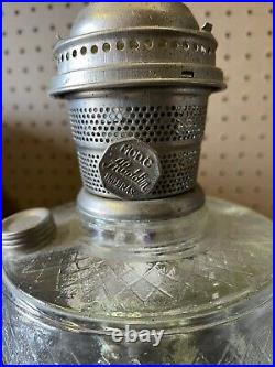 Rare Aladdin Railroad Pedestal Kerosene Lamp Lantern Model C Burner Glass Globe
