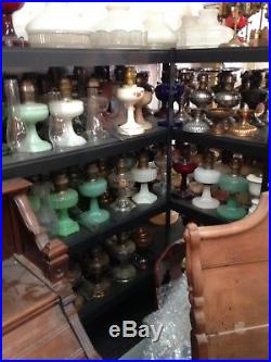 Rare Aladdin White Moonstone SOLITAIRE Kerosene Oil Lamp