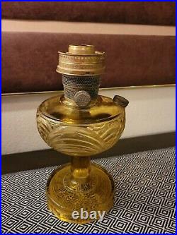 Rare Antique Aladdin Mod. B Washington Drape Honey Glass Kerosene Oil Lamp Base