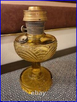 Rare Antique Aladdin Mod. B Washington Drape Honey Glass Kerosene Oil Lamp Base