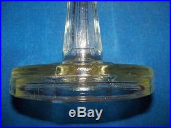 Rare B74 Tall Lincoln Drape Clear Crystal Aladdin Lamp Kerosene Oil Lamp Light