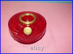 Rare Limited Edition Aladdin Knights Lincoln Drape Ruby Red Shelf Lamp with Shade
