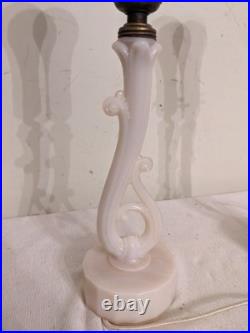 Rare Pair Antique Art Deco Aladdin Alacite Table Lamps Uranium Glass