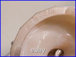 Rare Pair Antique Art Deco Aladdin Alacite Table Lamps Uranium Glass