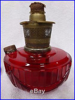 Rare Ruby red glass Aladdin oil lamp Kerosene