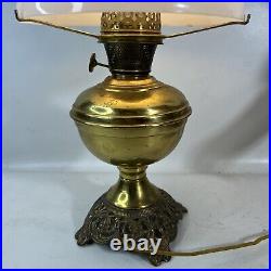 Rare The Beacon #4 Home supply co Aladdin 3-6 Oil Lamp Brass Electric