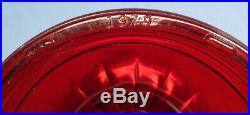 Rare Vintage 1979 Aladdin Ruby Red Short Lincoln Drape Oil/Kerosene Lamp EXC