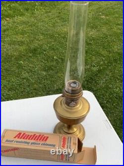 Rare Vintage Aladdin Kerosene Lamp With New Old Stock Chimney With Box