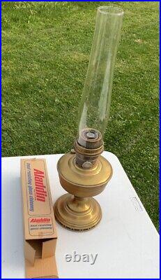 Rare Vintage Aladdin Kerosene Lamp With New Old Stock Chimney With Box