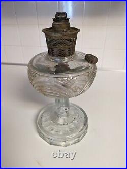 Rare Vintage Aladdin Washington Drape Glass Oil Lamp