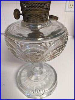 Rare Vintage Aladdin Washington Drape Glass Oil Lamp