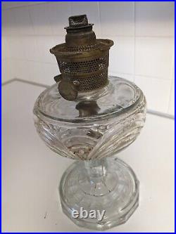 Rare Vintage Aladdin Washington Drape Glass Oil Lamp