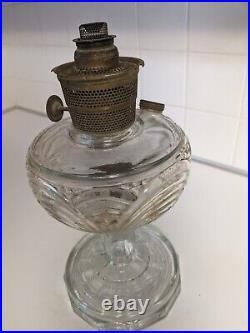 Rare Vintage Aladdin Washington Drape Glass Oil Lamp