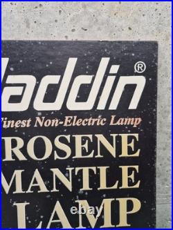 Rare Vtg Aladdin Kerosene Mantle Lamp Cardboard Advertising Store Display Stand