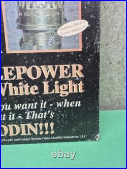 Rare Vtg Aladdin Kerosene Mantle Lamp Cardboard Advertising Store Display Stand