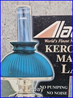 Rare Vtg Aladdin Kerosene Mantle Lamp Cardboard Advertising Store Display Stand
