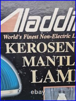 Rare Vtg Aladdin Kerosene Mantle Lamp Cardboard Advertising Store Display Stand
