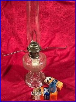 Ready to Use Vintage ALADDIN Colonial Kerosene Oil Lamp Model B Hobnail