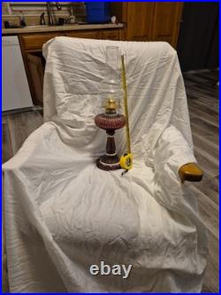 Reproduction Of An Aladdin Amethyst Lincoln Drape Mantle Oil Lamp