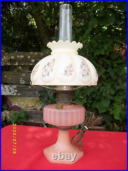 Rose Moonstone Corinthian Aladdin Lamp With Shade Electrified