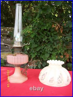 Rose Moonstone Corinthian Aladdin Lamp With Shade Electrified