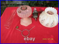 Rose Moonstone Corinthian Aladdin Lamp With Shade Electrified