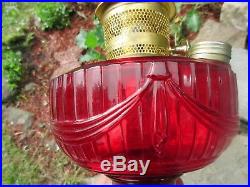 Ruby Red Aladdin kerosene mantle Lamp Lincoln Drape Mint Never used
