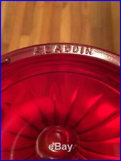 Ruby Red Short Lincoln Drape 1979 Aladdin Lamp