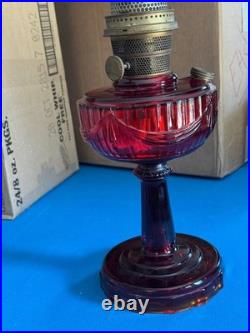 Ruby Red tall lincoln drape Aladdin lamp