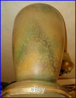 Scarce 1930 12 Model 1241 Variegated Duo Tan Venetian Art Craft Aladdin lamp