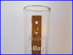 Set 2 Vintage ALADDIN #23 Table Lamp Kerosene Oil Brass Clear Glass Lantern Pair