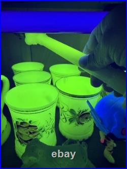 Set Of Vintage Aladdin Electric Alacite Art Deco Boudoir Lamps Uranium