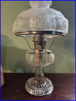 Set of 2 Ultra Rare Vintage Aladdin Model B Oil Lamps