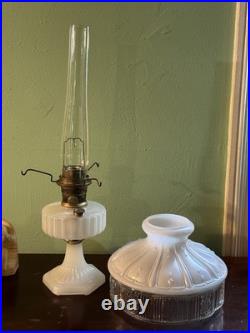 Set of 2 Ultra Rare Vintage Aladdin Model B Oil Lamps