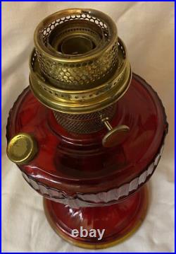 Short Lincoln Drape Red Kerosene Lamp Aladdin Mantle Lamp Company