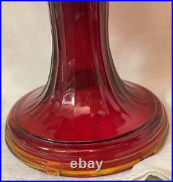 Short Lincoln Drape Red Kerosene Lamp Aladdin Mantle Lamp Company
