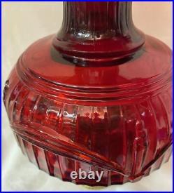Short Lincoln Drape Red Kerosene Lamp Aladdin Mantle Lamp Company